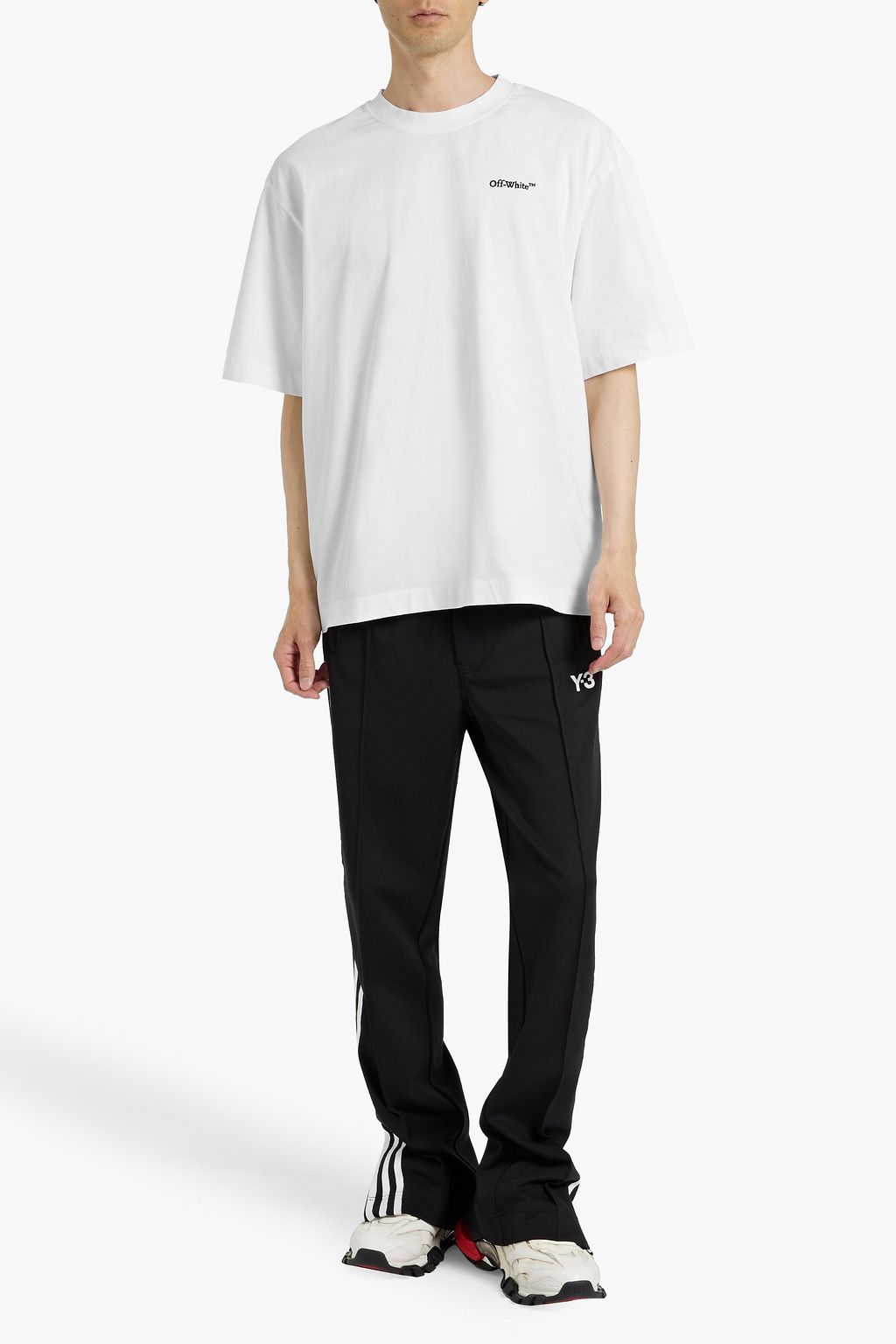 OFF-WHITE™ Logo-embroidered cotton-jersey T-shirt