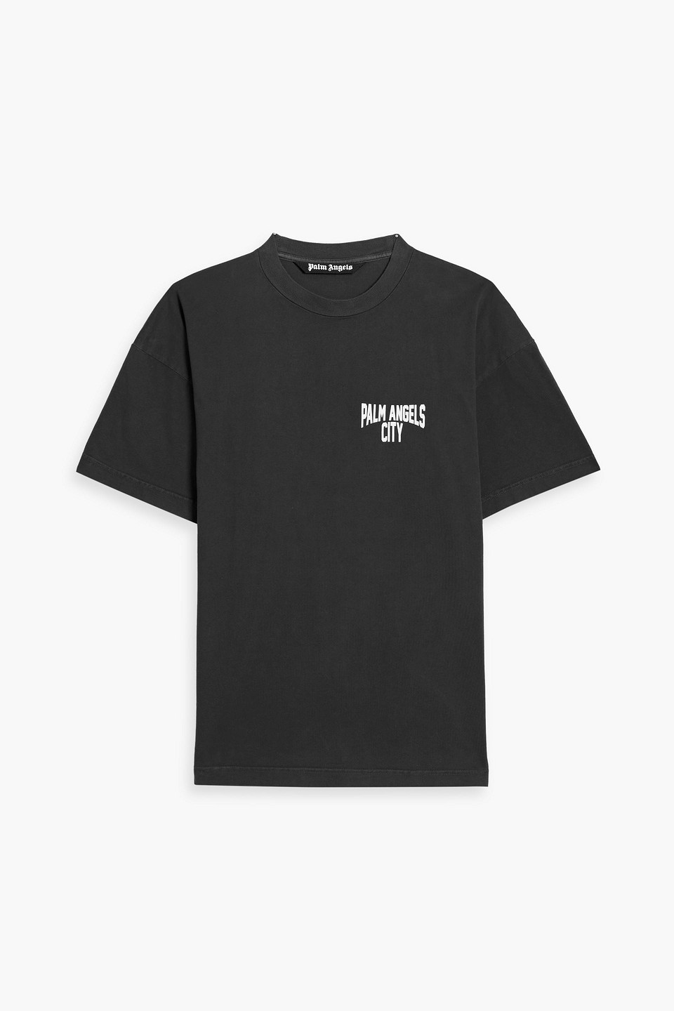 City logo-print washed cotton-jersey T-shirt