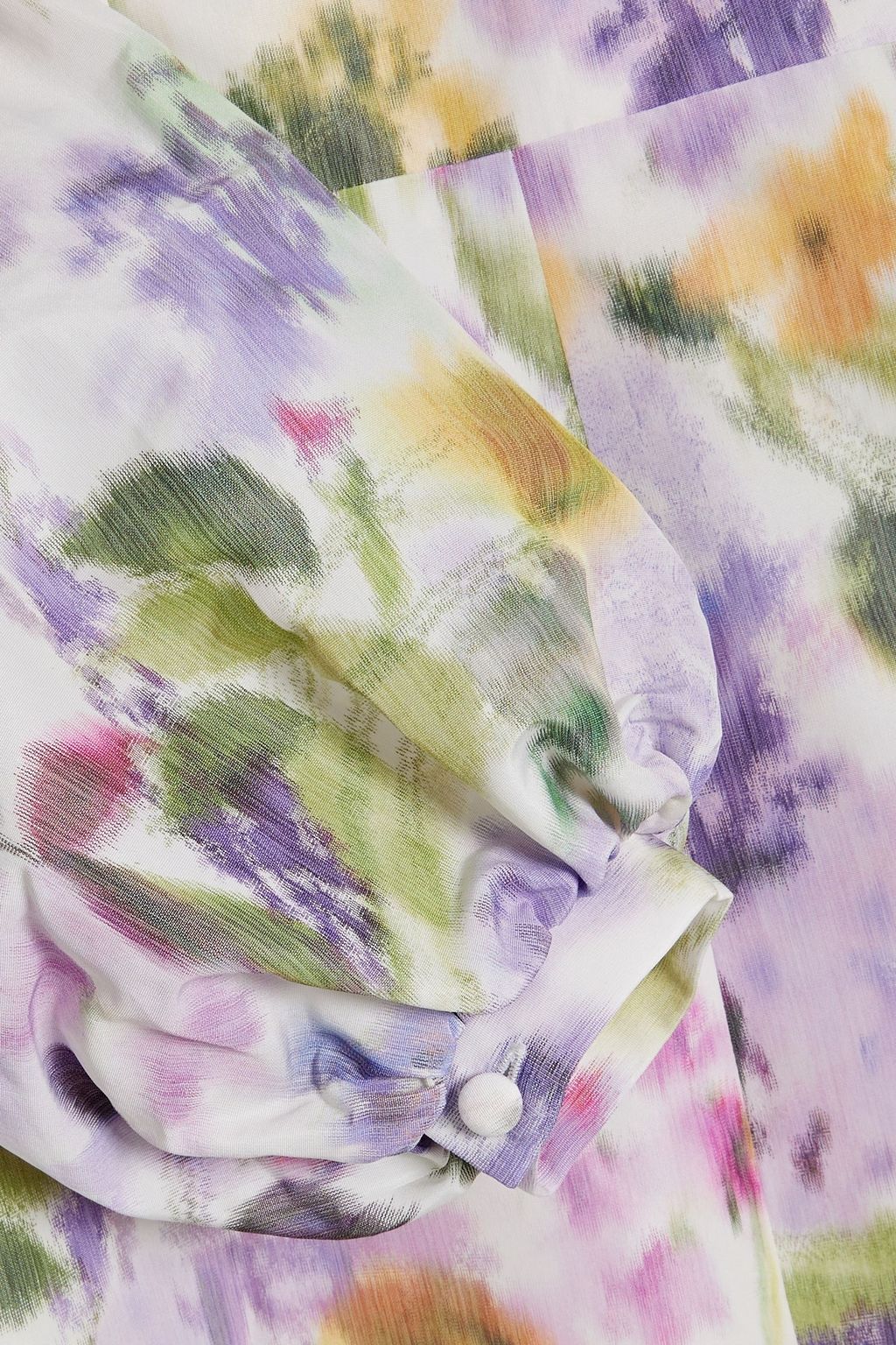 BADGLEY MISCHKA Floral-print taffeta maxi dress