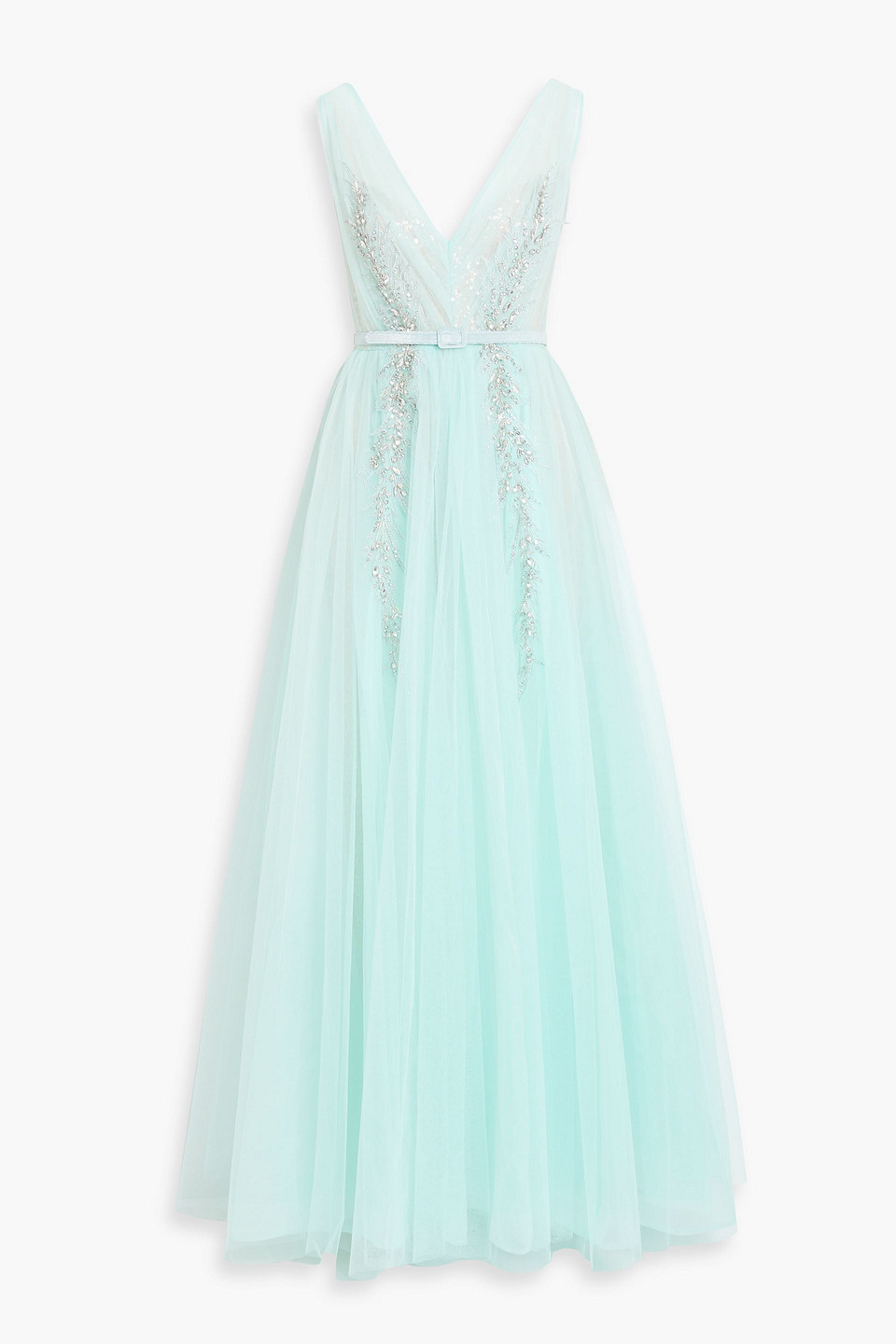 Embellished tulle gown