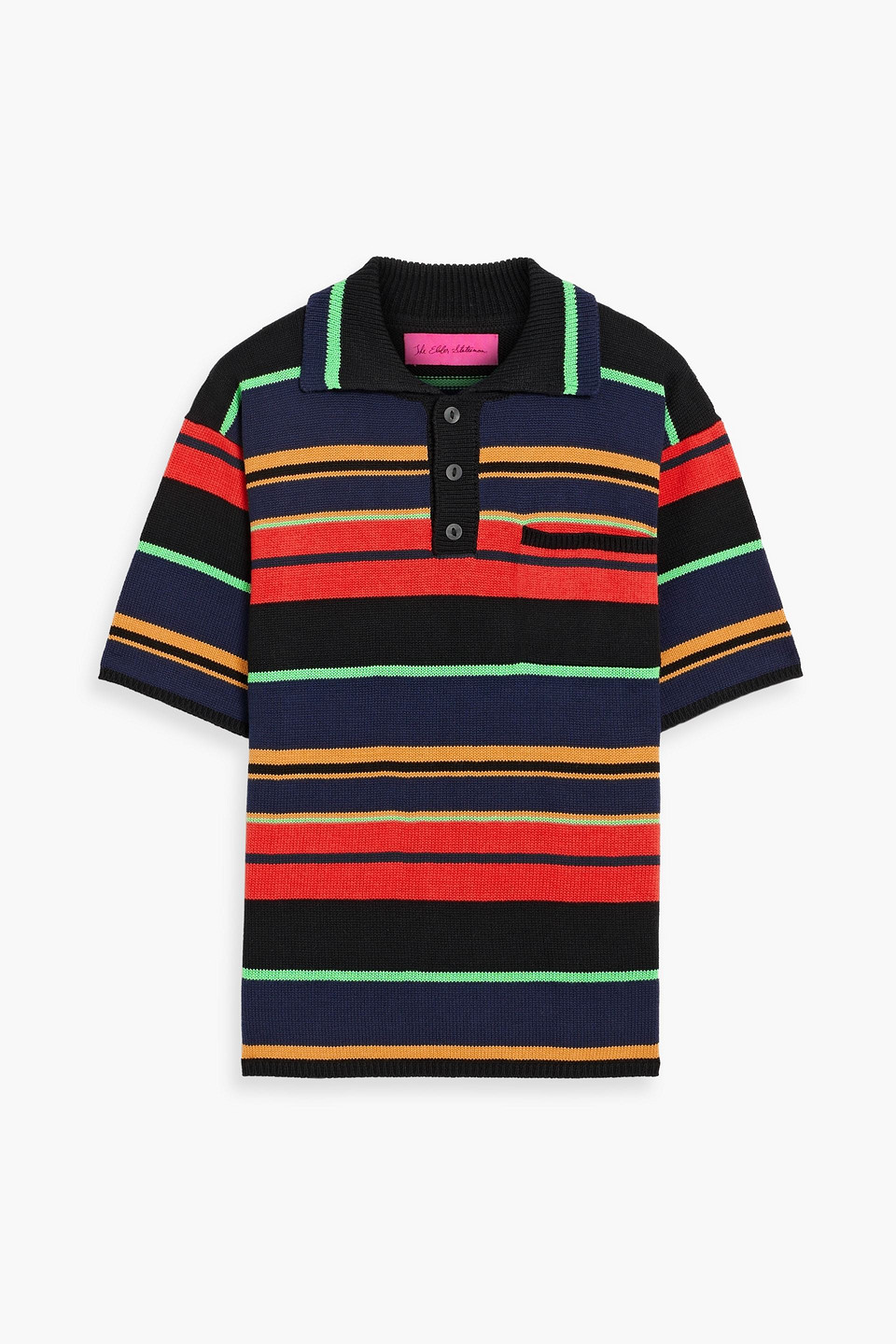 Scally striped cotton-blend polo shirt