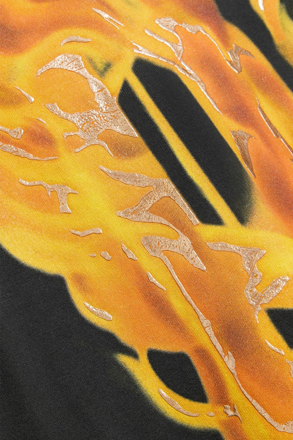 PALM ANGELS Metallic logo-print cotton-jersey T-shirt