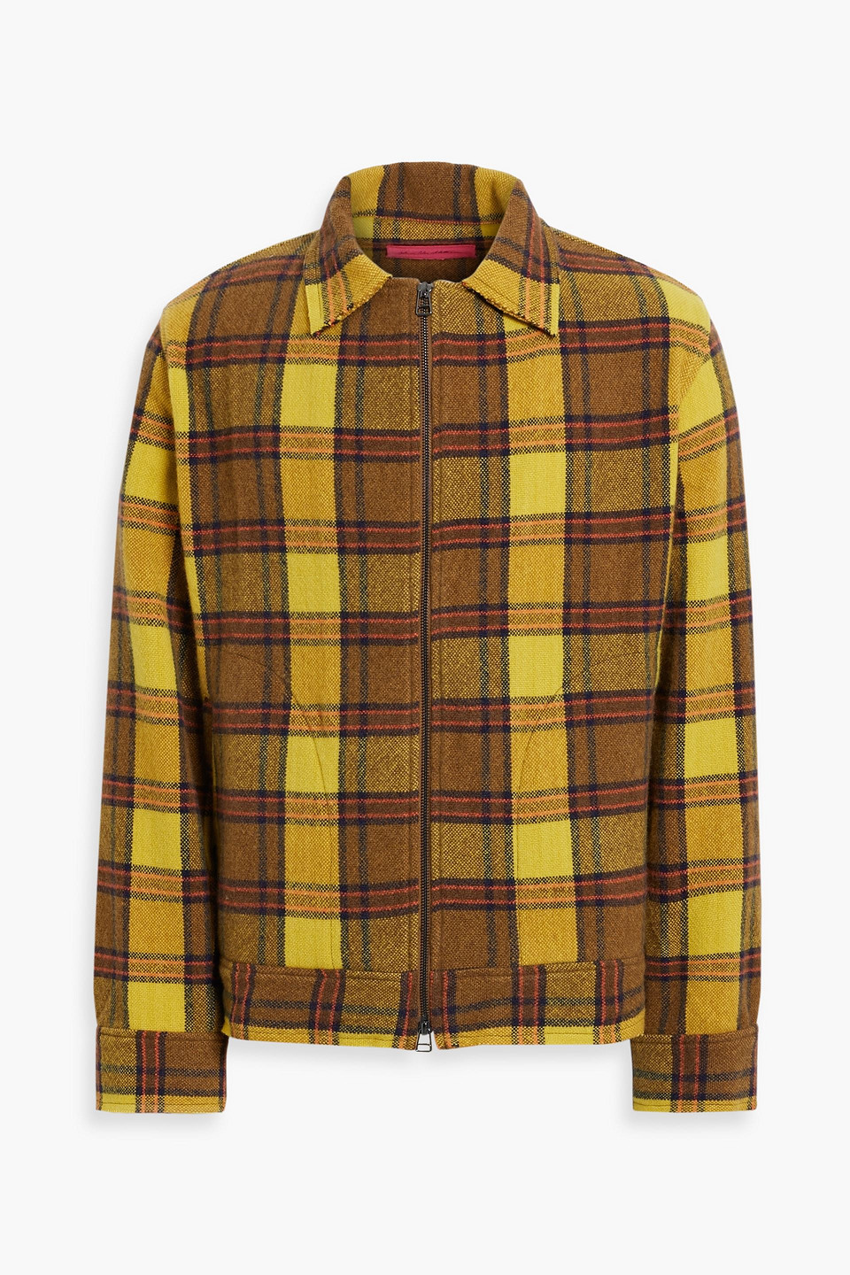 The Elder Statesman Decon Checked Cashmere Jacket In Yellow