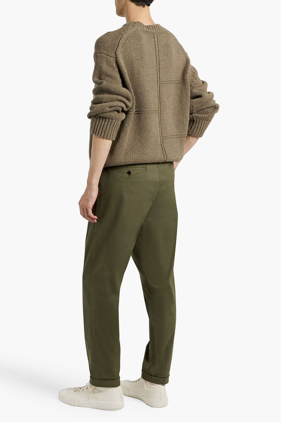 Alex Mill Standard Tapered Cotton-blend Twill Chinos In Green