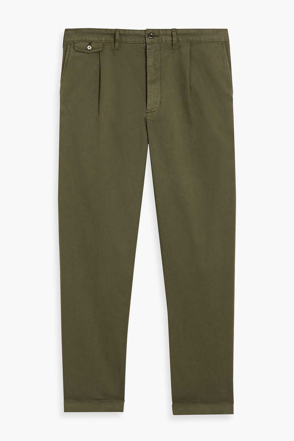 Alex Mill Standard Tapered Cotton-blend Twill Chinos In Green