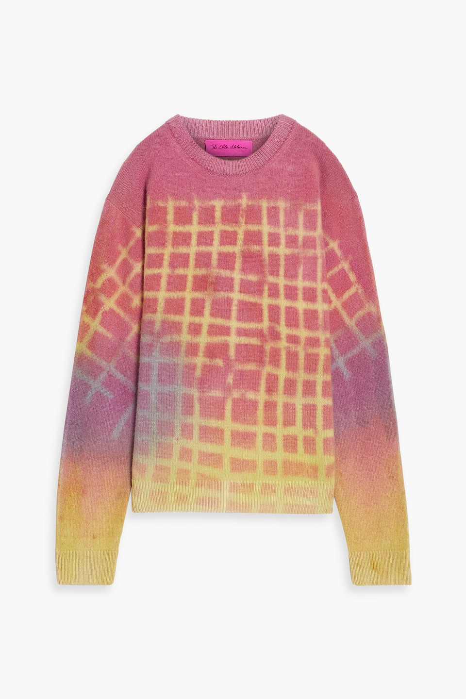Network printed cashmere sweater