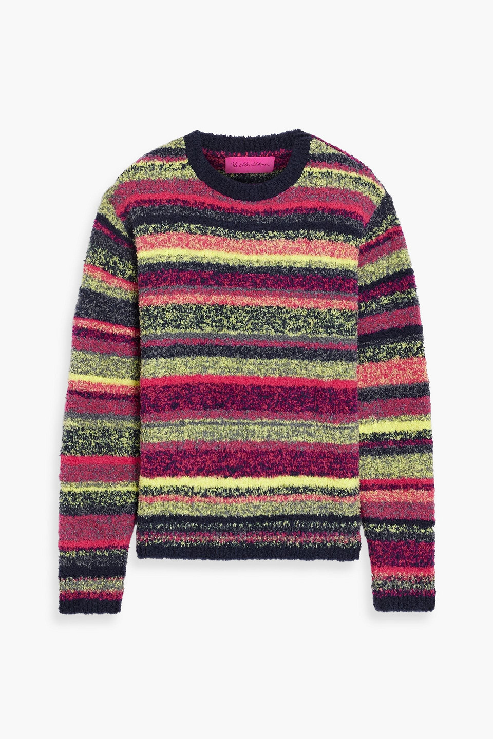 The Elder Statesman Hardwire Striped Bouclé-knit Sweater In Multi