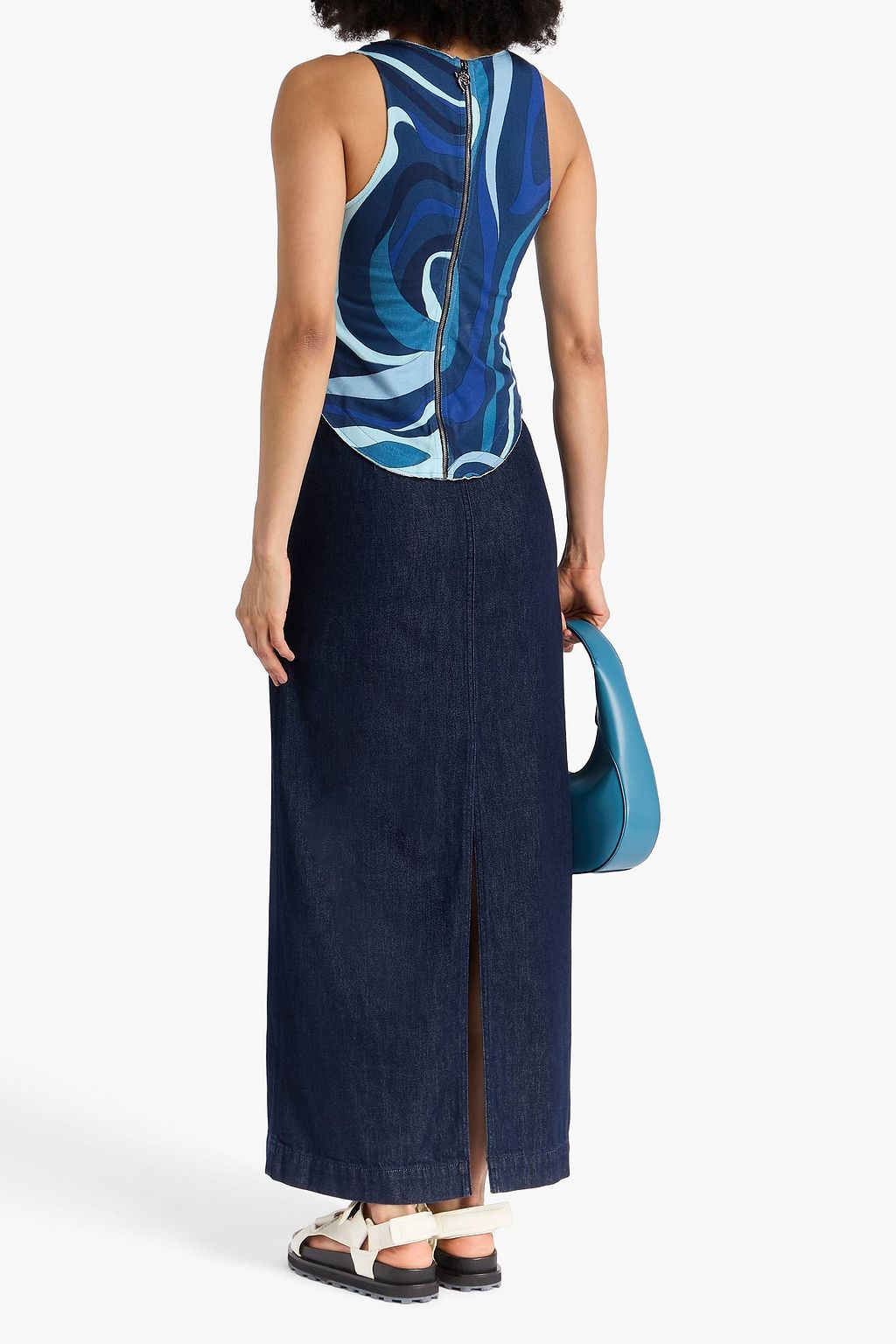 PUCCI Printed cotton-jersey tank