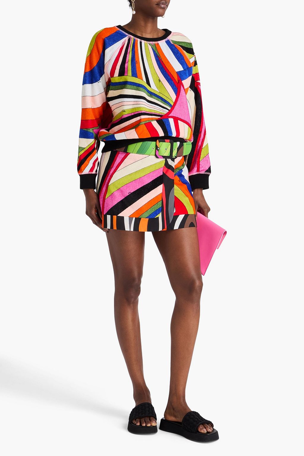 PUCCI Printed cotton-terry sweatshirt