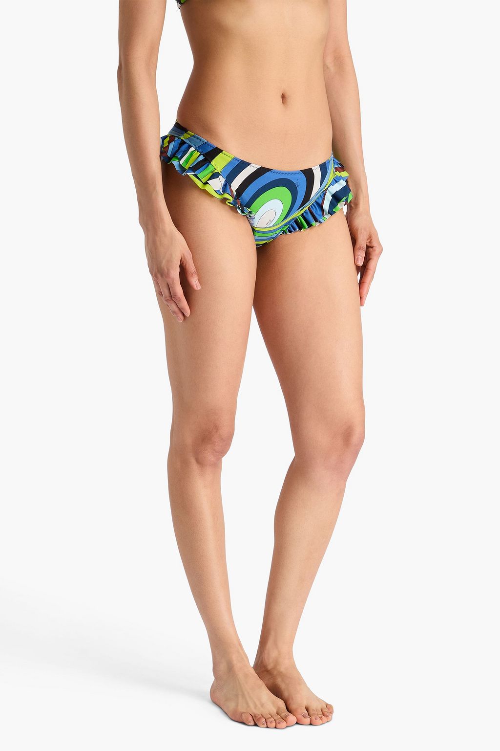 PUCCI ビキニボトム ラッフル付き プリント入り