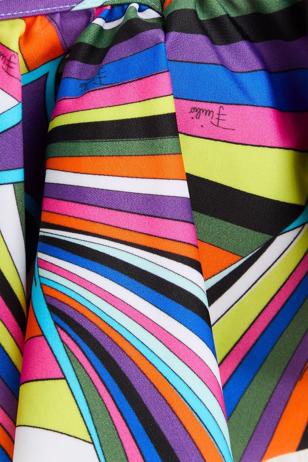 PUCCI Ruffled printed triangle bikini top