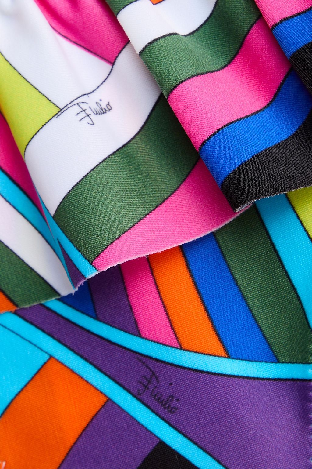 PUCCI Bikini-Höschen mit Rüschen und Print
