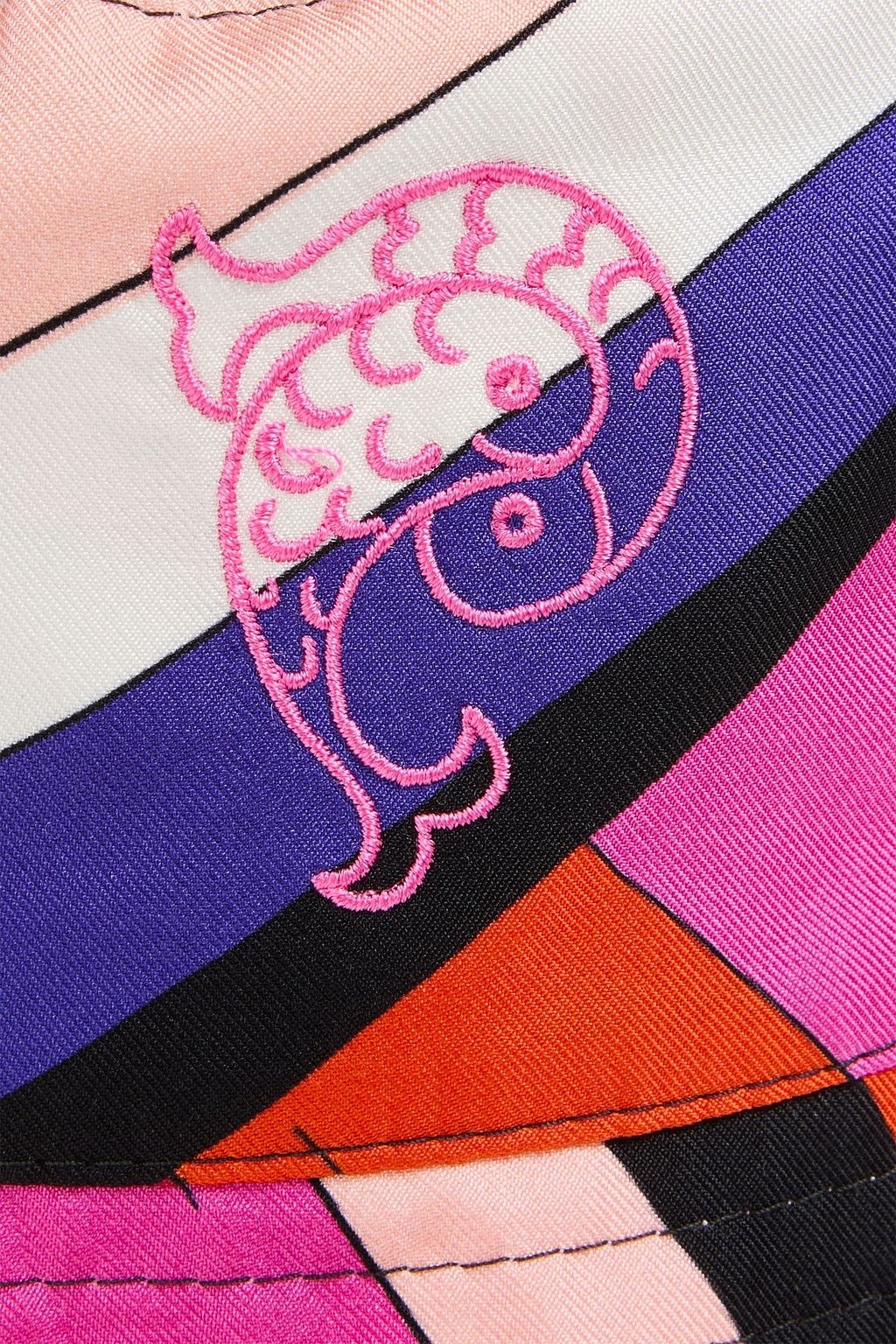 PUCCI Embroidered printed silk-twill bucket hat
