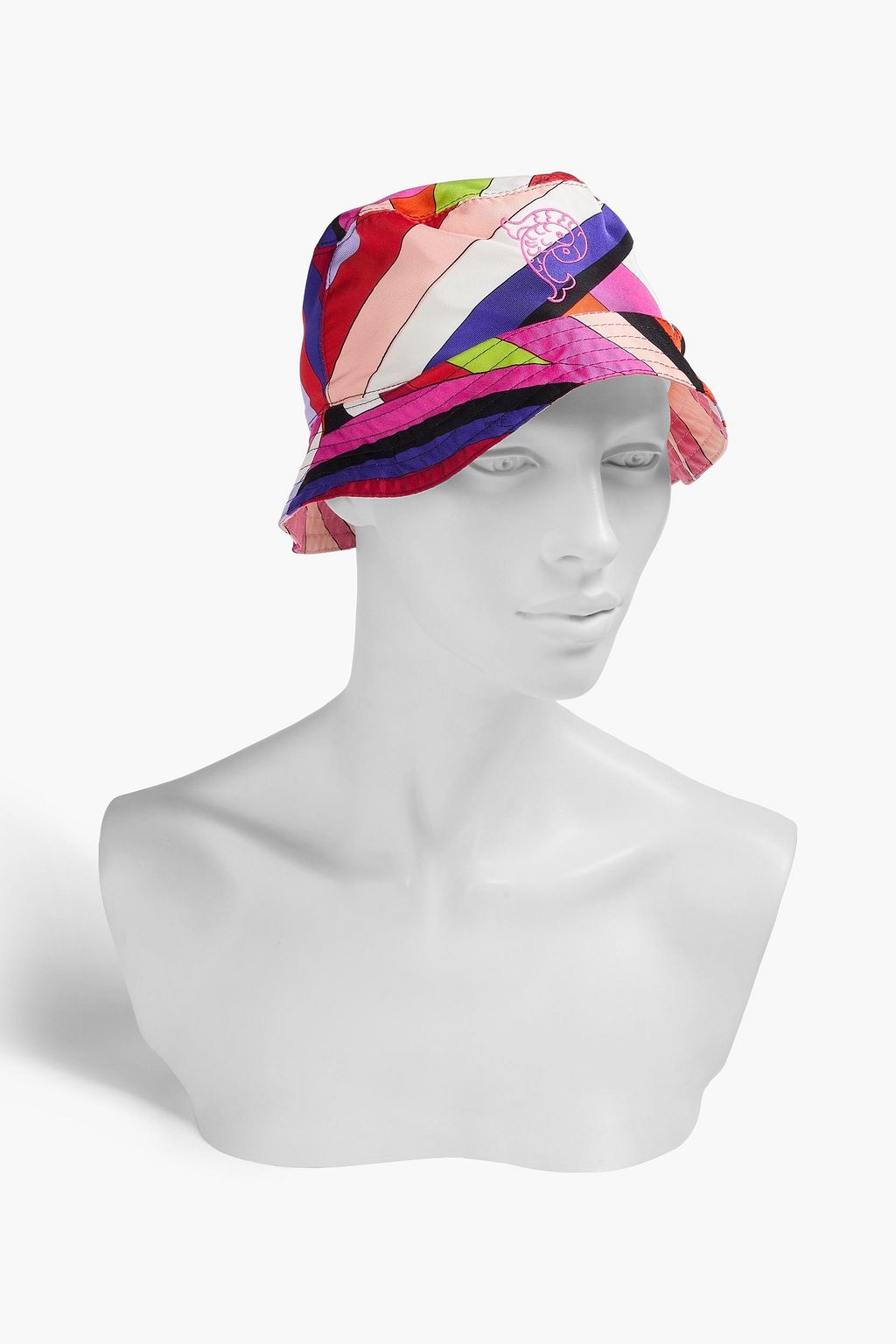 PUCCI Embroidered printed silk-twill bucket hat