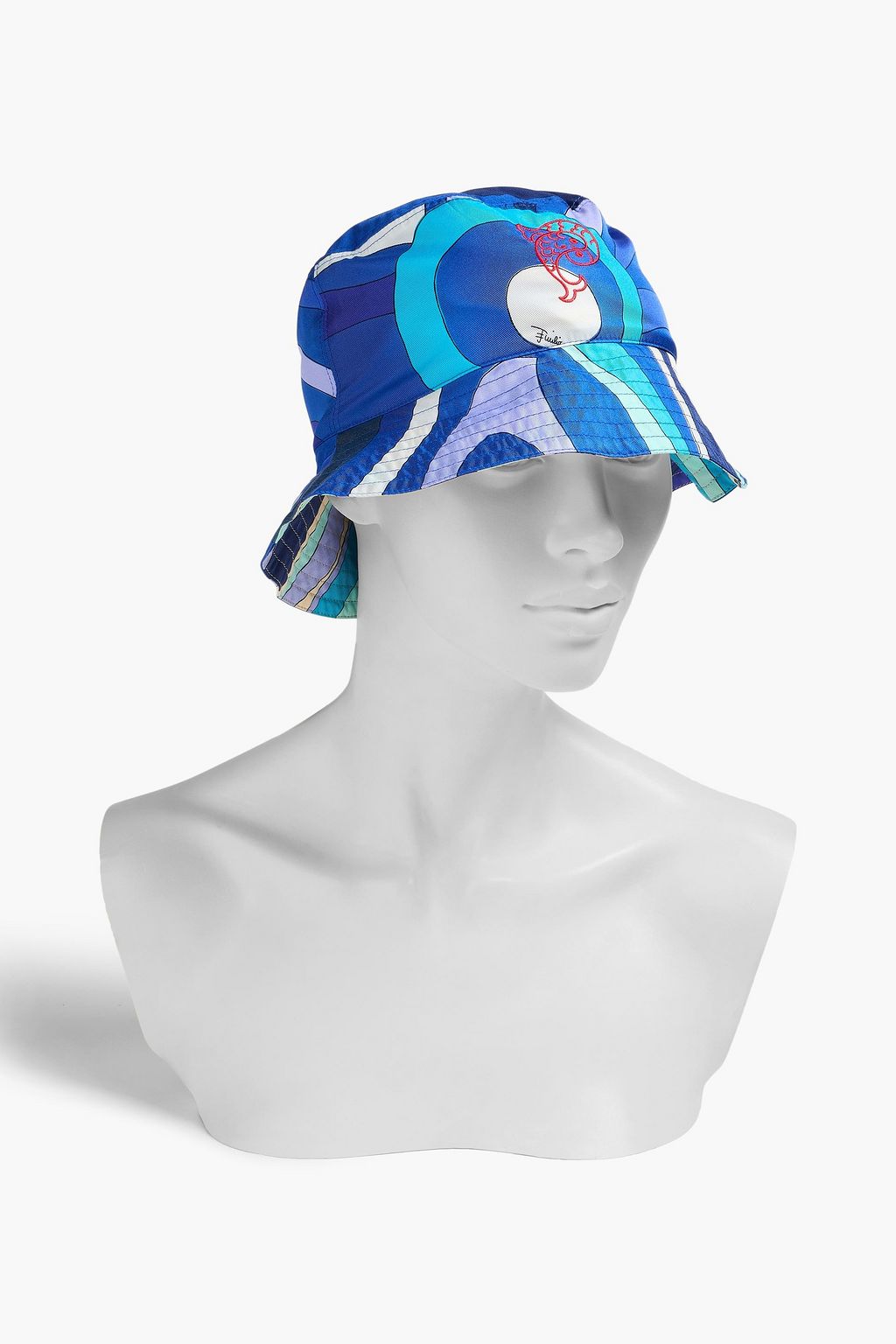 PUCCI Embroidered printed silk-twill bucket hat