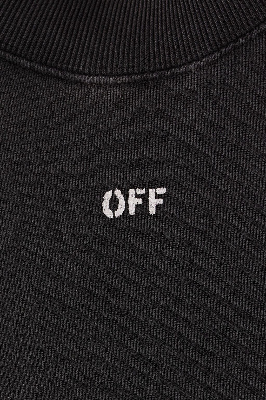 OFF-WHITE™ Printed cotton-jersey sweatshirt