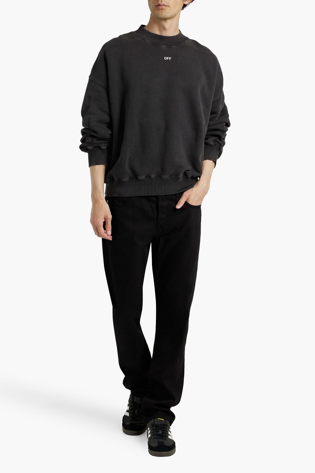 OFF-WHITE™ Printed cotton-jersey sweatshirt