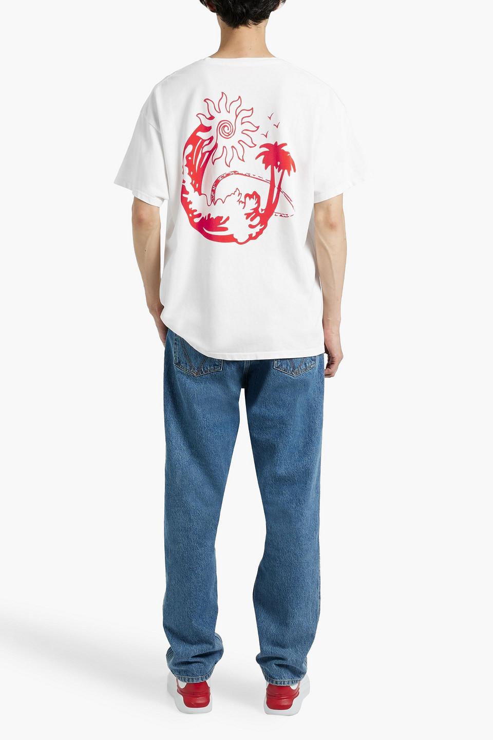  The Elder Statesman - Surf-yin T-shirt Aus Jersey Aus Einer Baumwoll-kaschmirmischung Mit Print - Weiß - Xs 