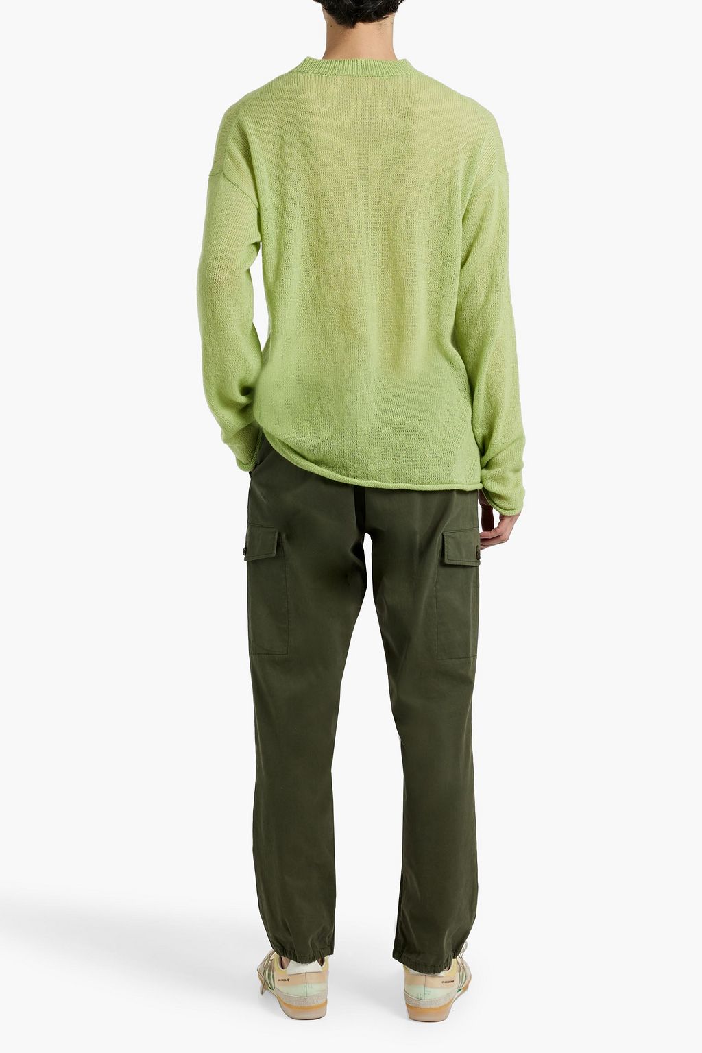 THE ELDER STATESMAN Nimbus cashmere and cotton-blend sweater
