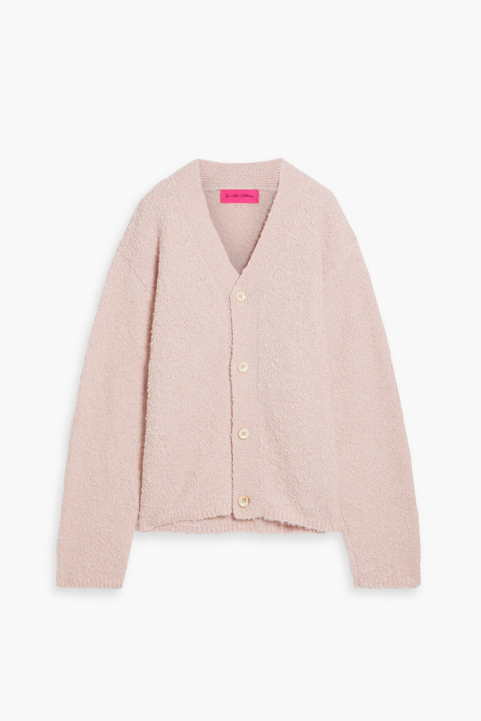The Elder Statesman Teddy Cashmere, Alpaca And Silk-blend Cardigan In White
