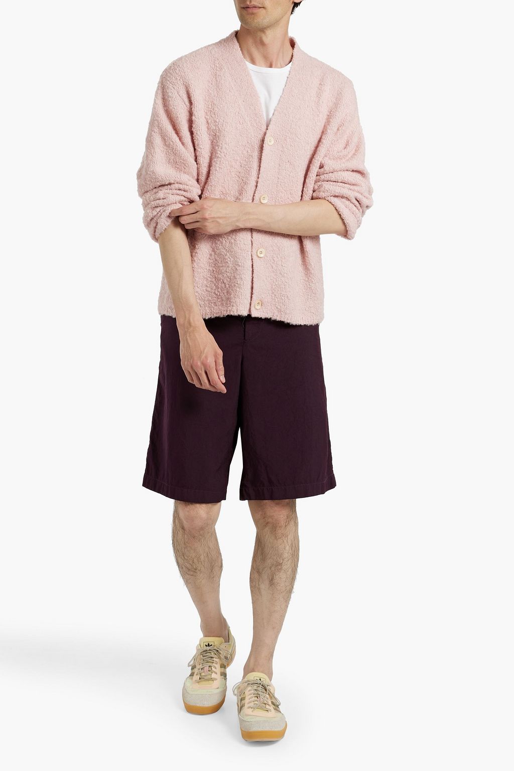 THE ELDER STATESMAN Teddy cashmere, alpaca and silk-blend cardigan