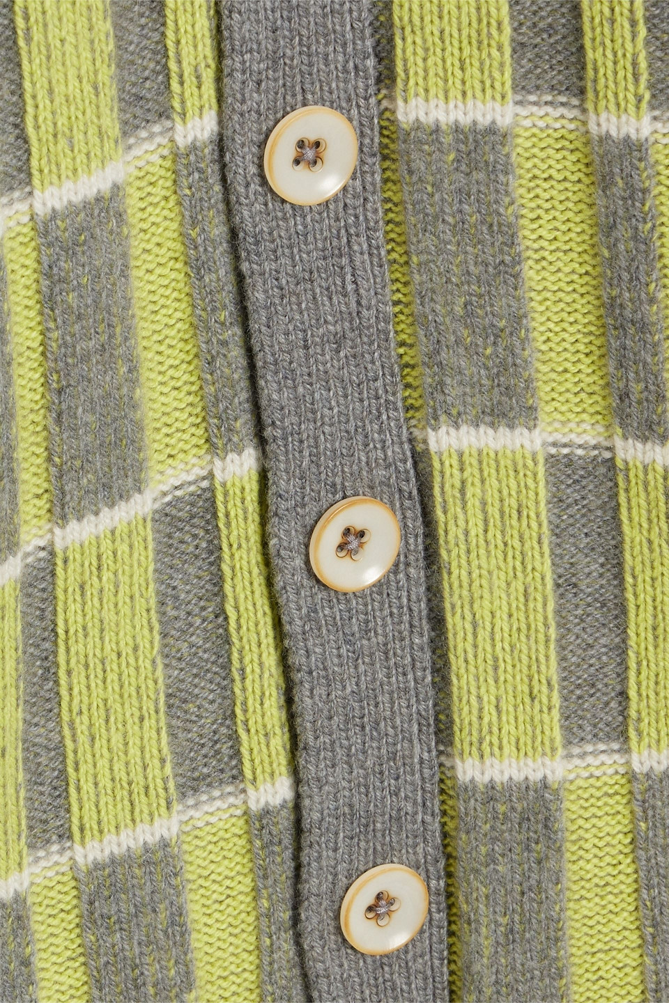The Elder Statesman Jacquard-knit Cashmere Cardigan In Green