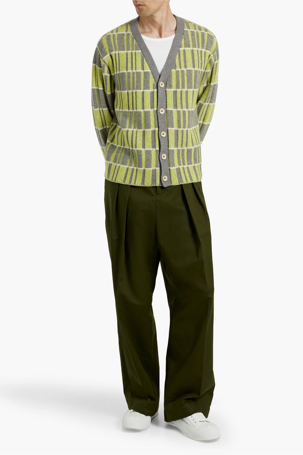 THE ELDER STATESMAN Cardigan aus Jacquard-Strick aus Kaschmir