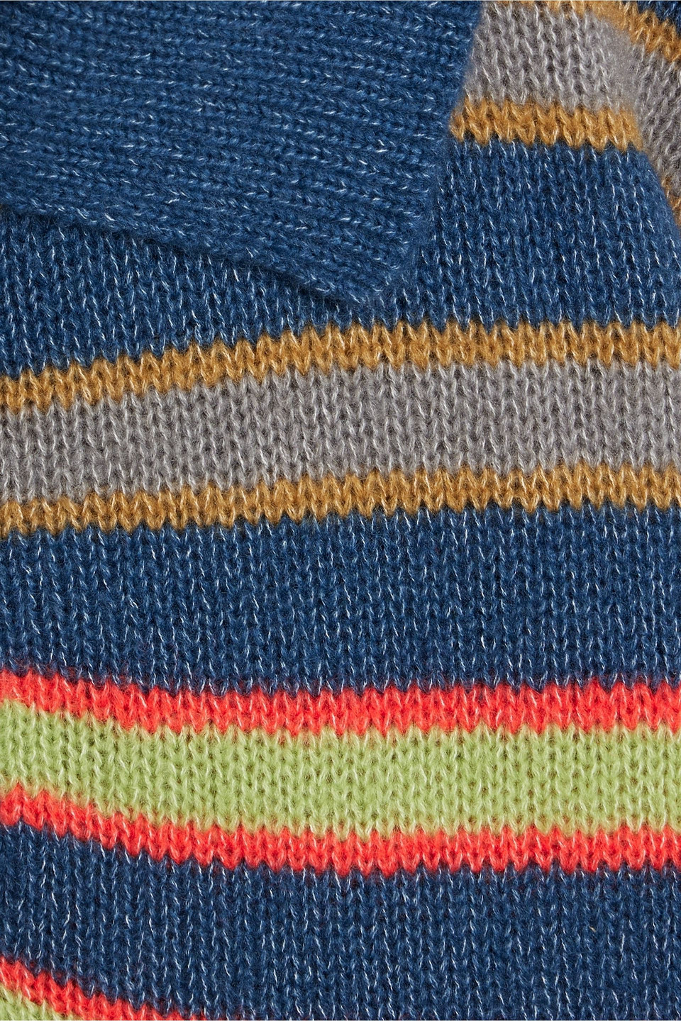 The Elder Statesman Leo Striped Cashmere And Cotton-blend Polo Sweater In Multi