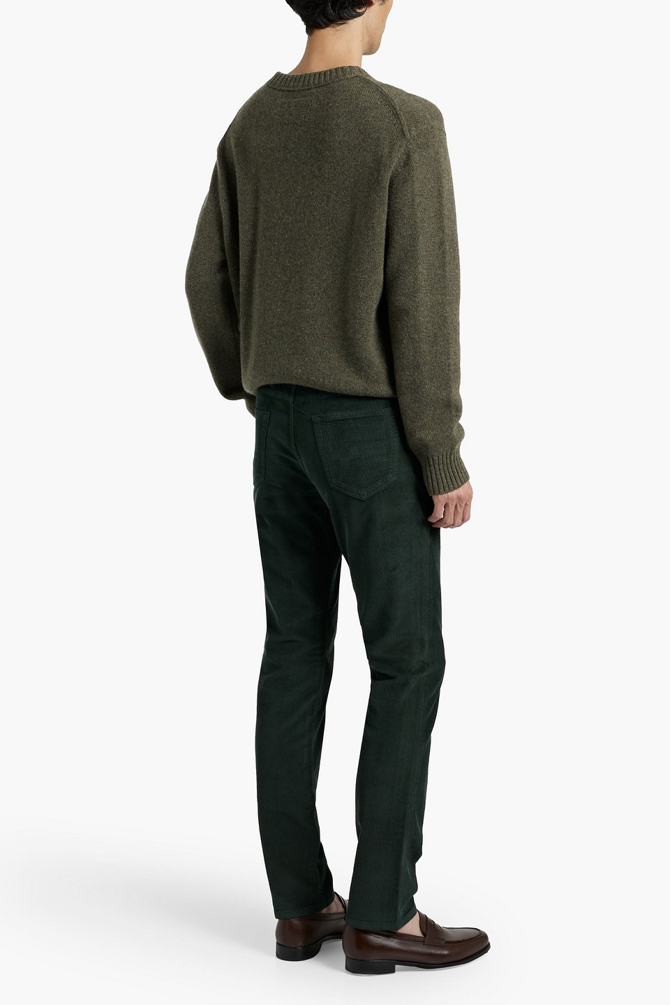 Boglioli Slim-fit Cotton-blend Corduroy Pants In Green