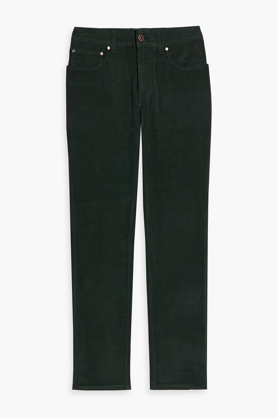 Boglioli Slim-fit Cotton-blend Corduroy Pants In Green