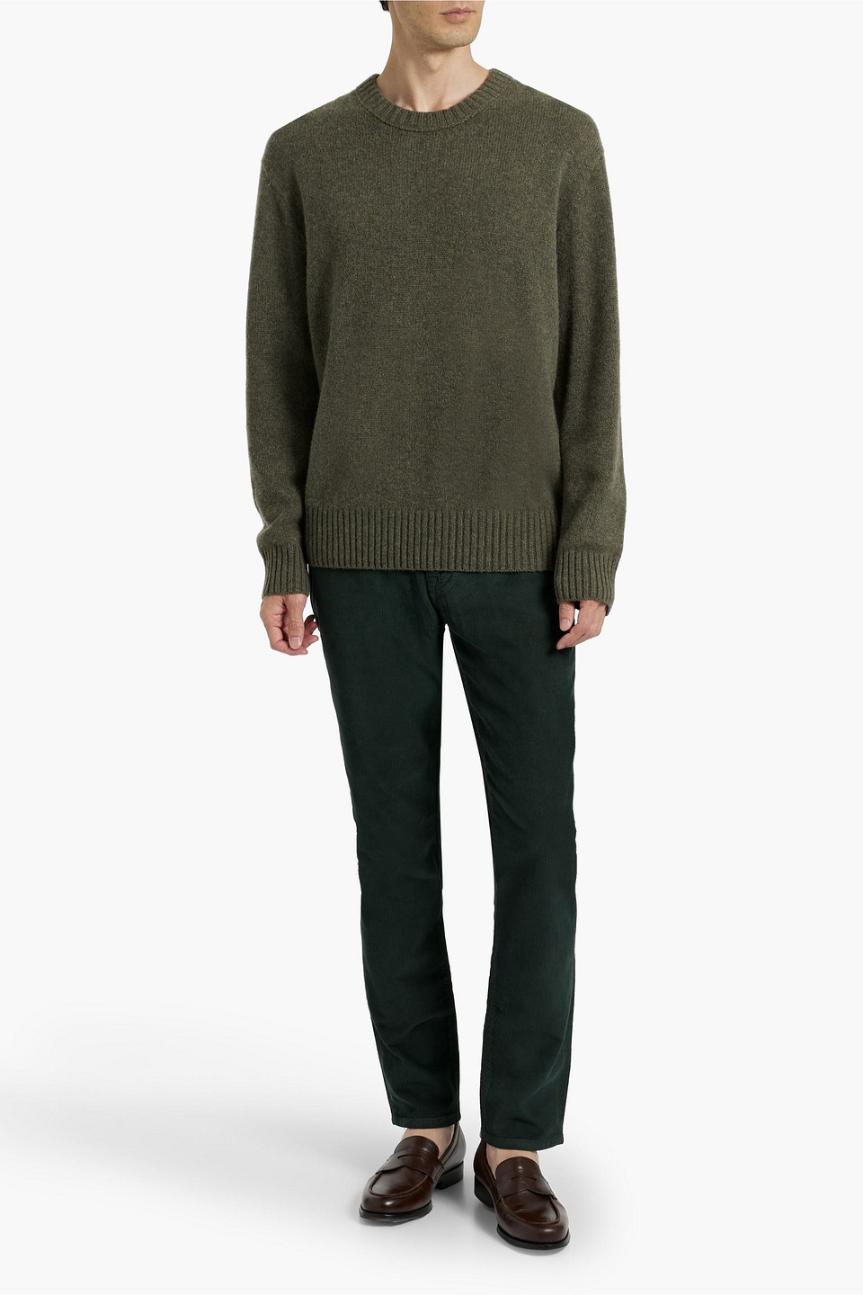 Boglioli Slim-fit Cotton-blend Corduroy Pants In Green