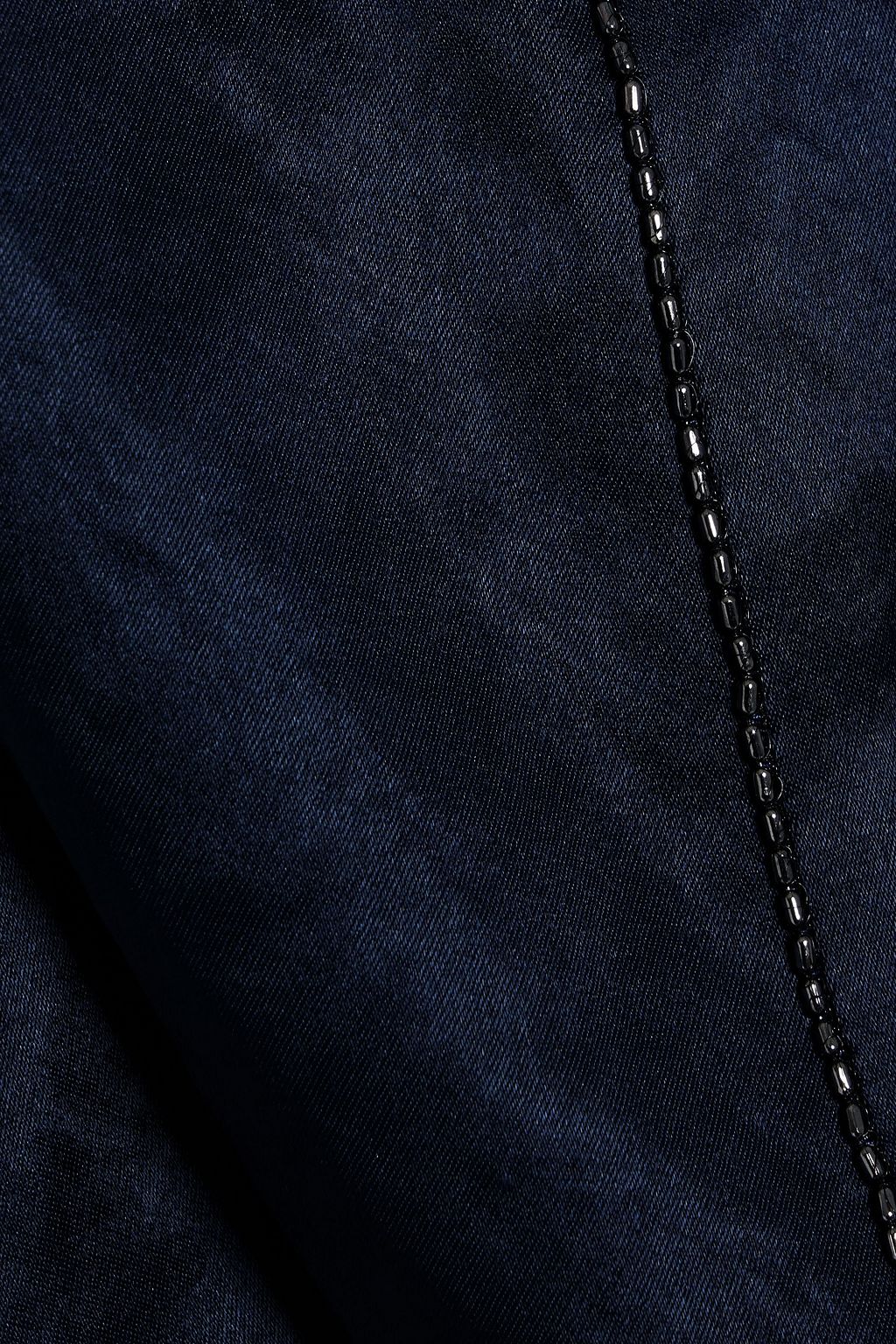 VINCE. Bead-embellished satin camisole