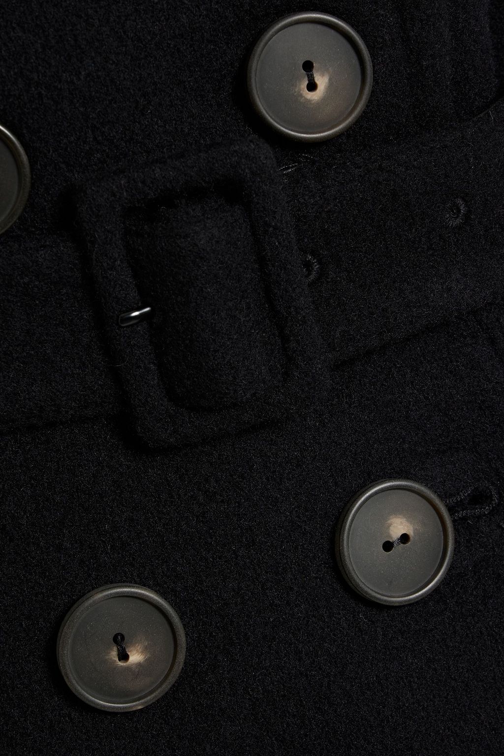 VINCE. Belted double-breasted wool-blend felt coat