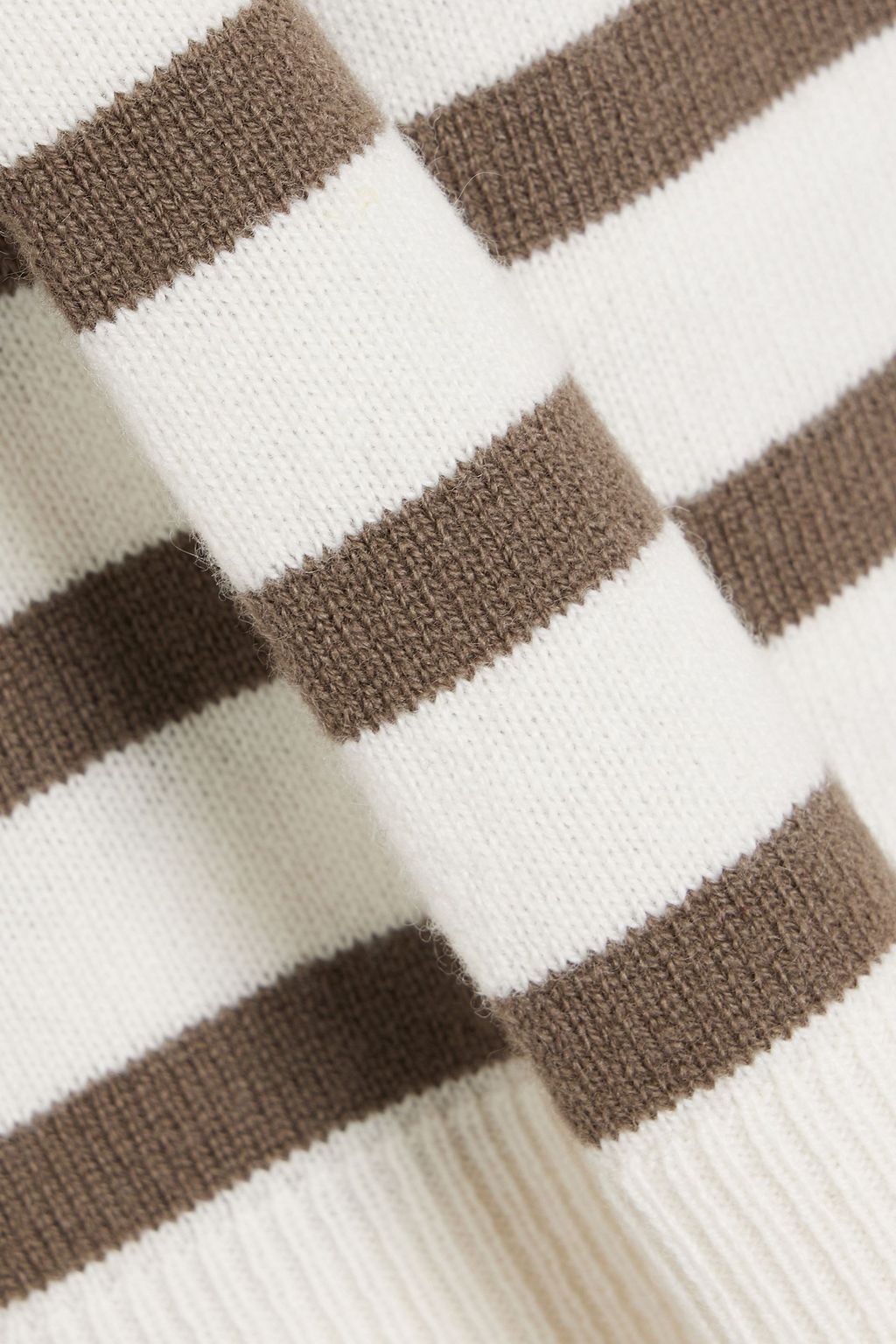 VINCE. Striped wool and cashmere-blend turtleneck sweater