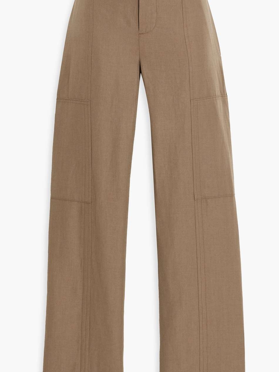 canvas wide-leg pants