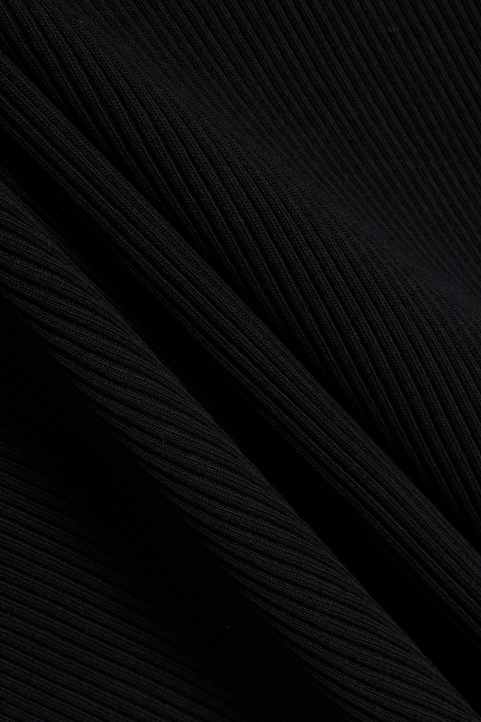 Vince Ribbed Cotton-blend Midi Dress In Black