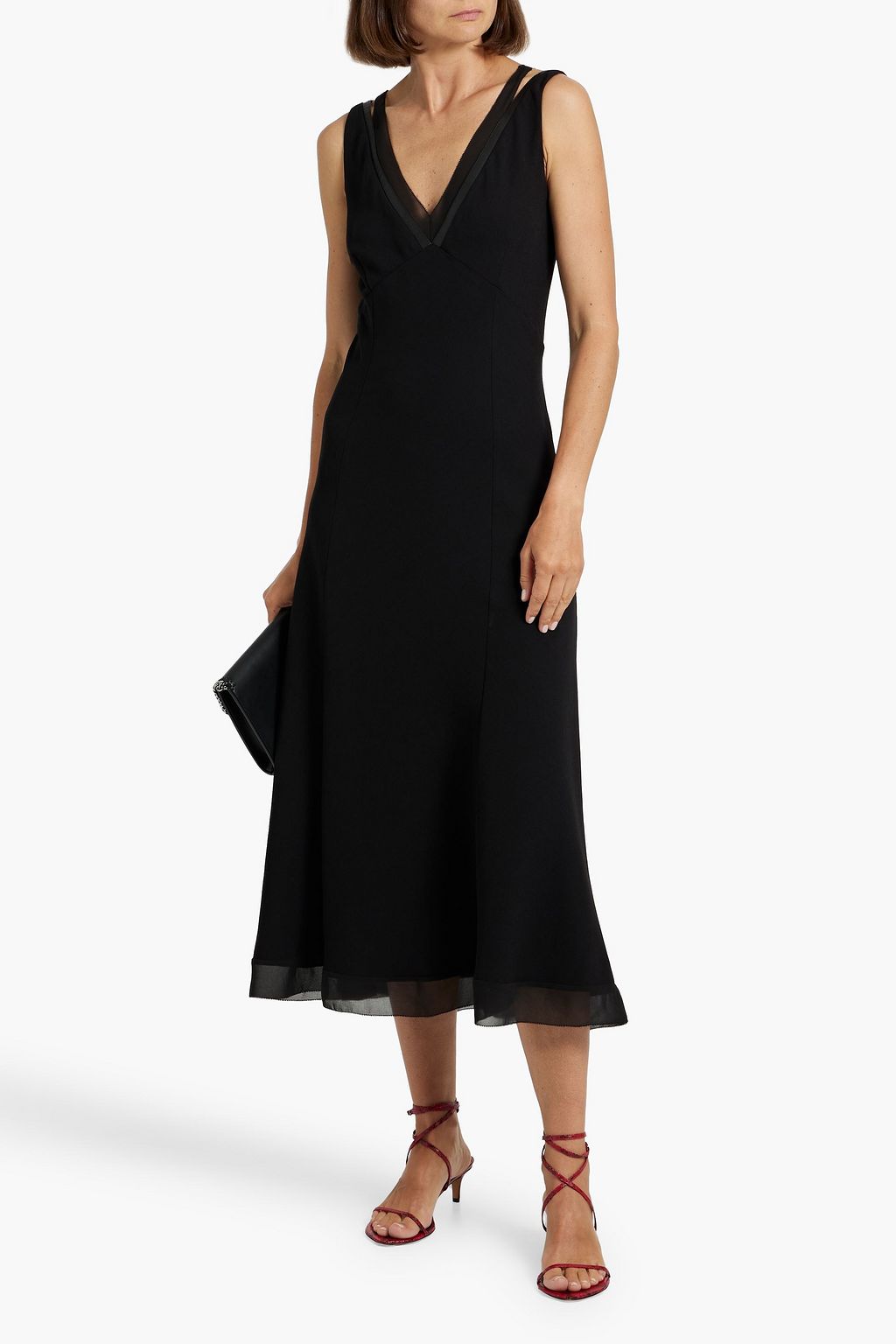 VINCE. Crepe midi dress