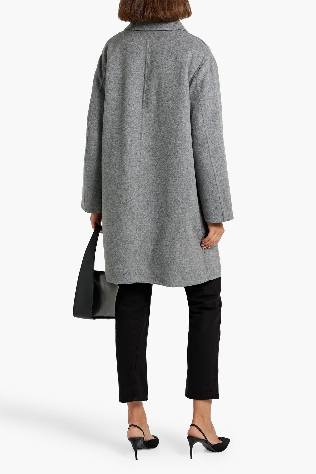 VINCE. Wool-blend felt coat
