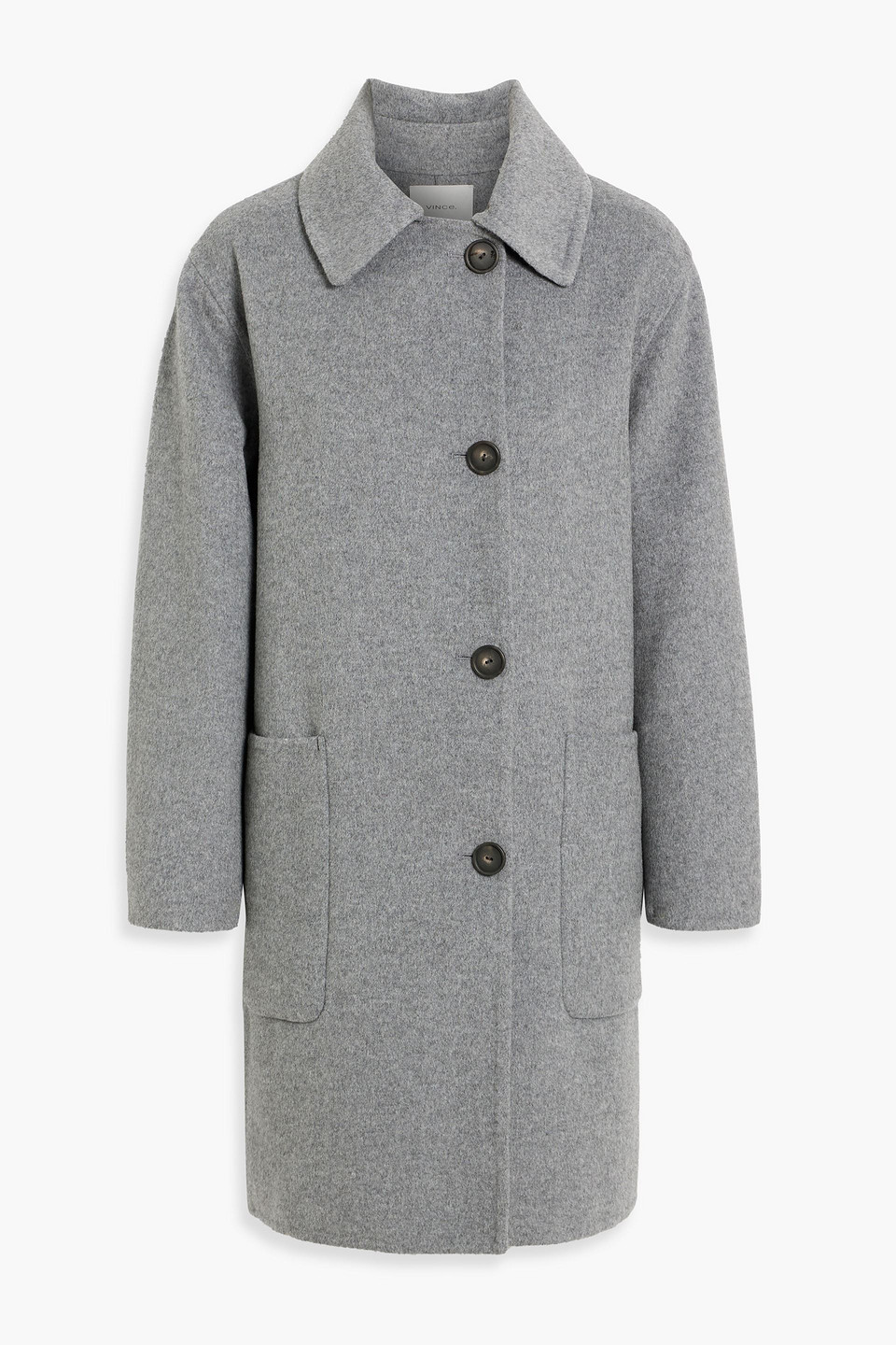Vince Patch Pocket Car Coat In Gray