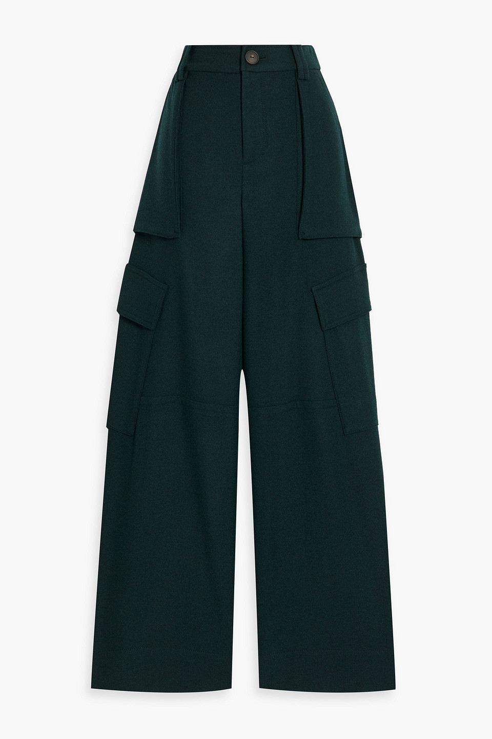 Vince Flannel Cargo Pants In Green