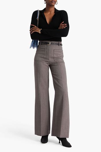 VICTORIA BECKHAM ウールジャカード フレアパンツ