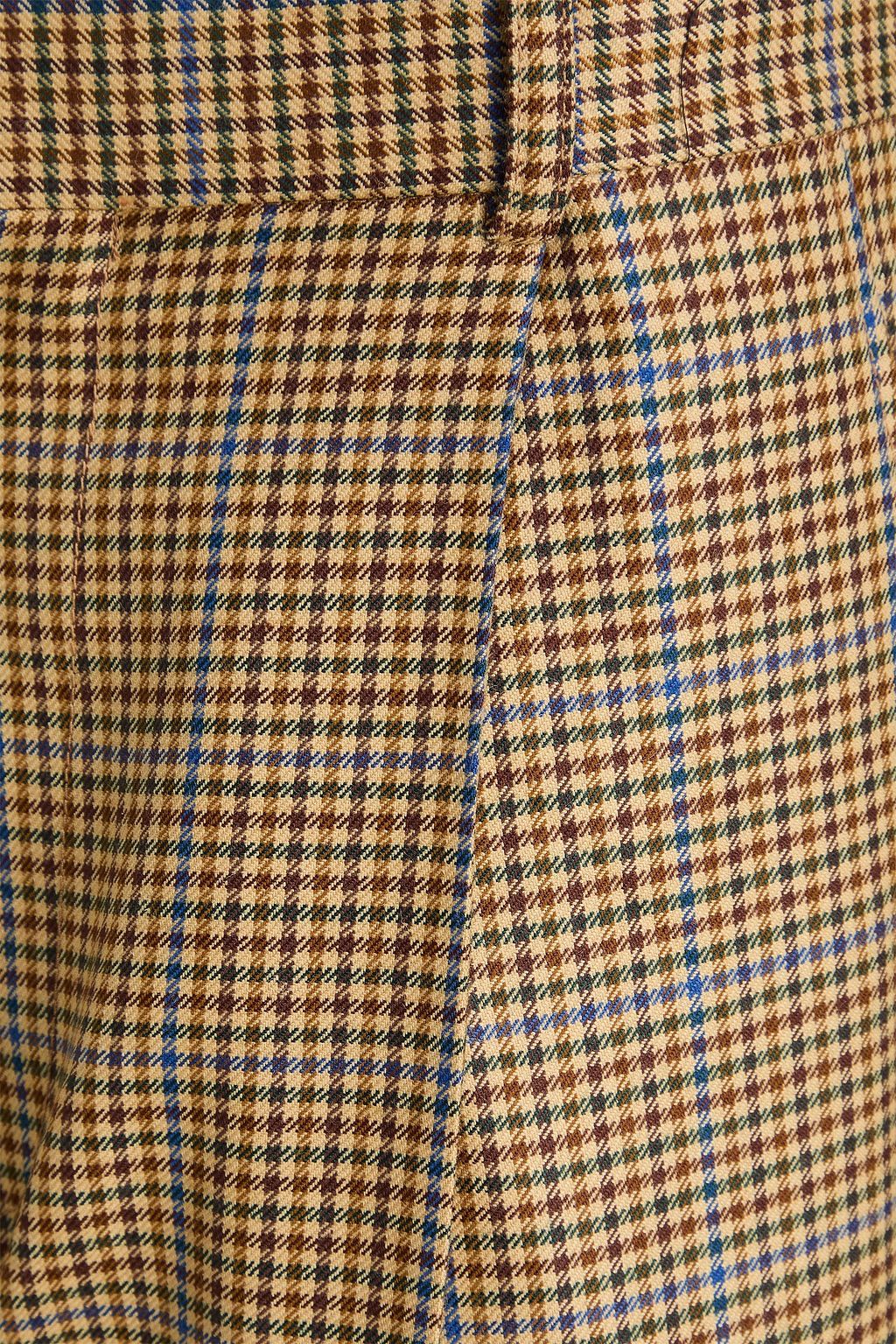 VICTORIA BECKHAM Houndstooth wool-twill tapered pants