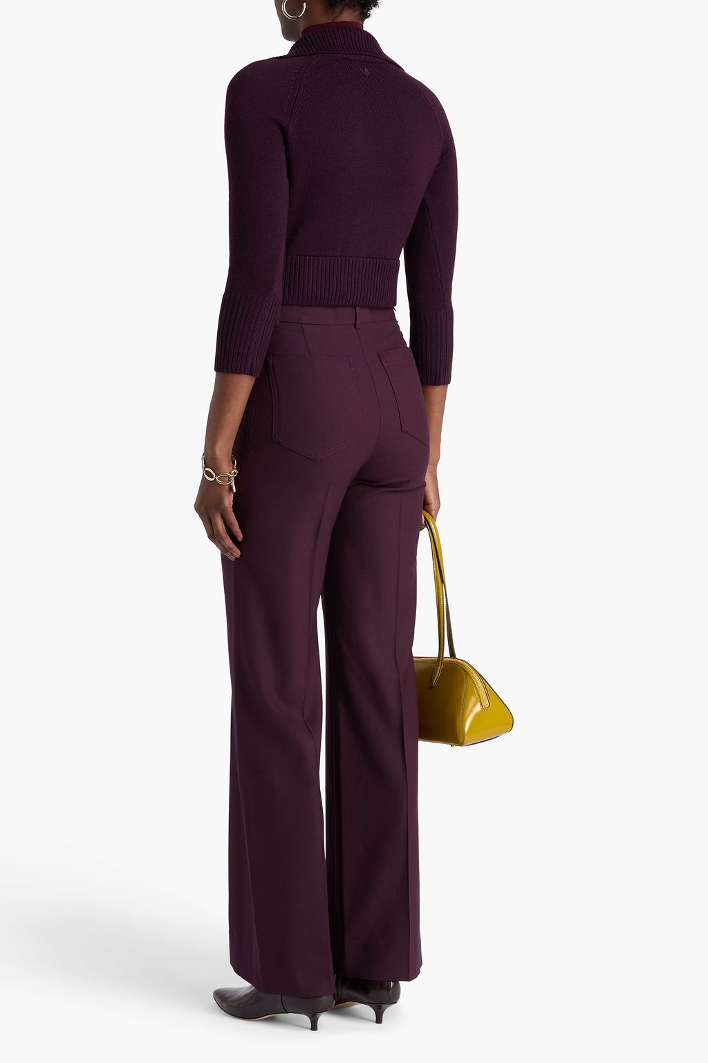 VICTORIA BECKHAM Alina twill wide-leg pants