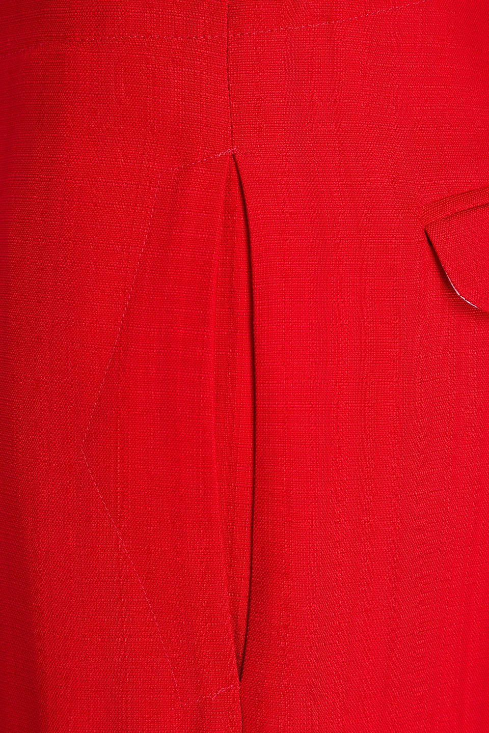 Victoria Beckham Slub Woven Tapered Pants In Red
