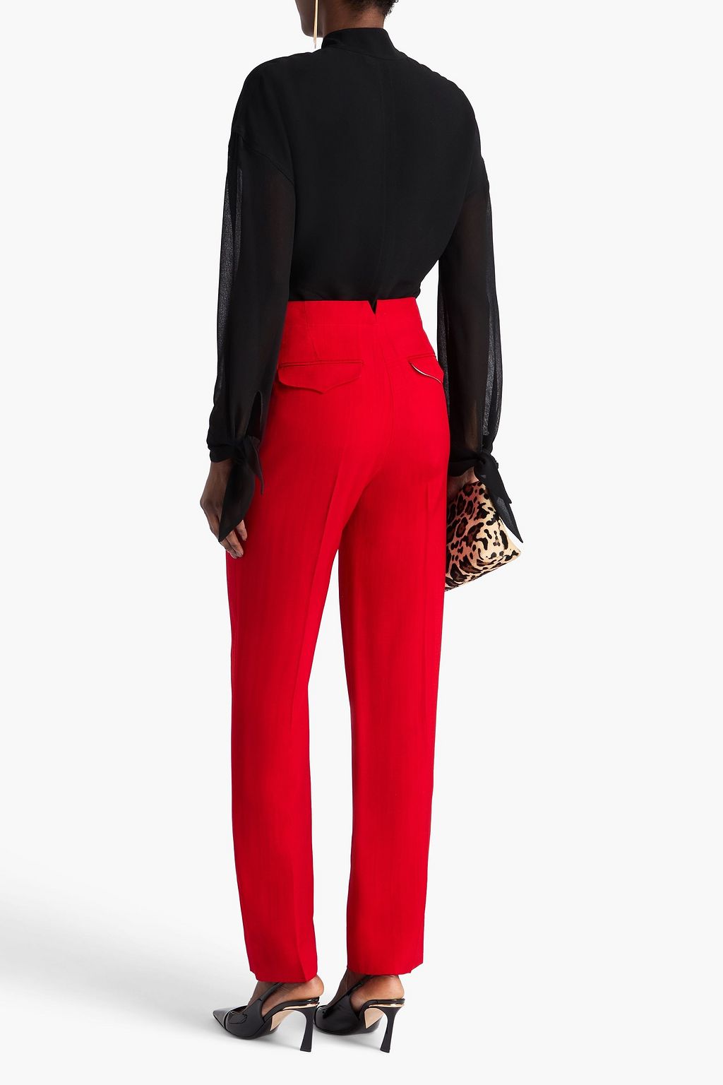 VICTORIA BECKHAM Slub woven tapered pants