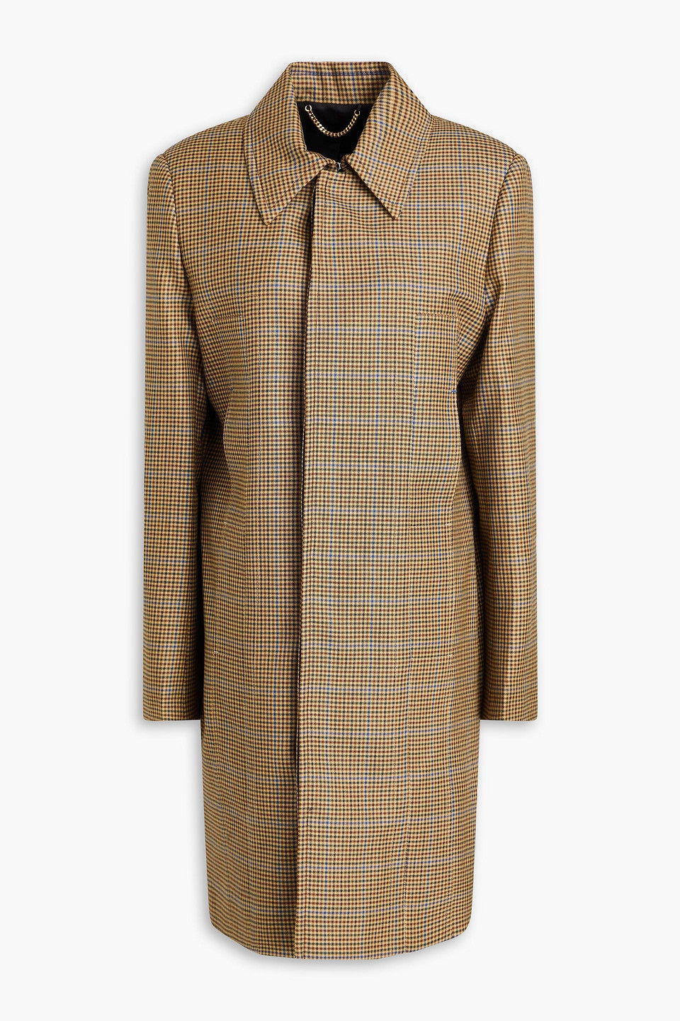 Victoria Beckham Heritage Houndstooth Tailored Coat In Brown