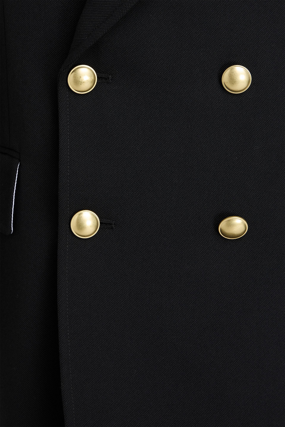 Victoria Beckham Doppelreihiger Blazer Aus Grain De Poudre In Black