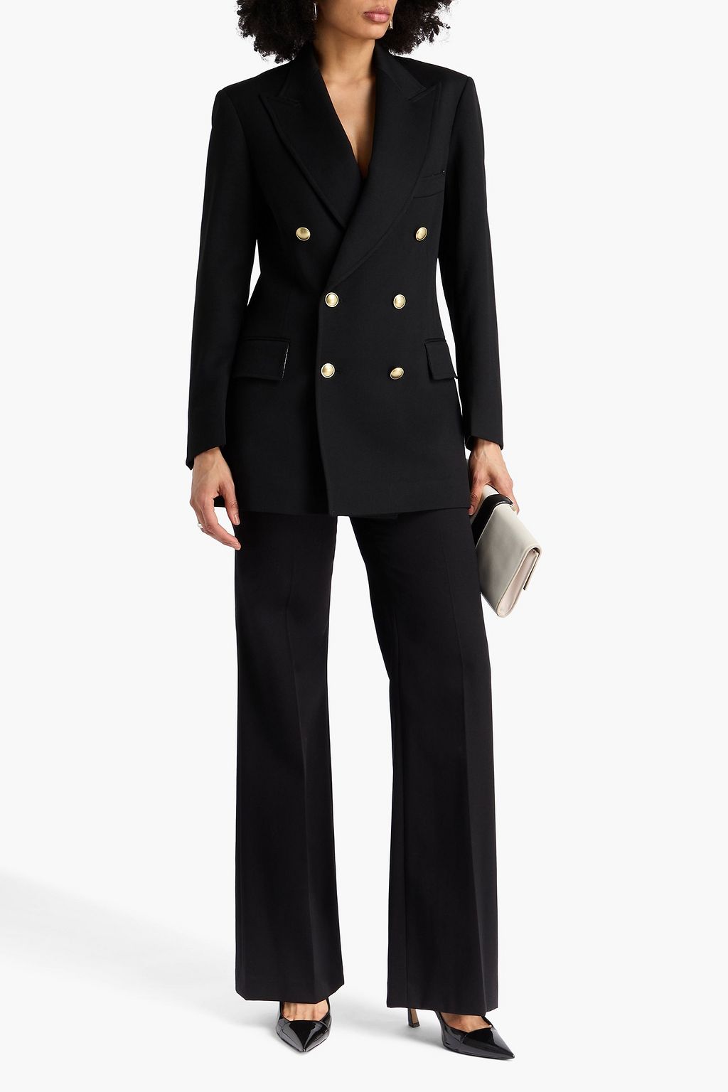 VICTORIA BECKHAM Double-breasted grain de poudre blazer