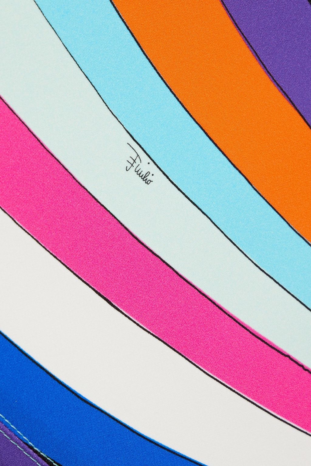PUCCI ストレッチポンテ ミニワンピース オフショルダー プリント入り