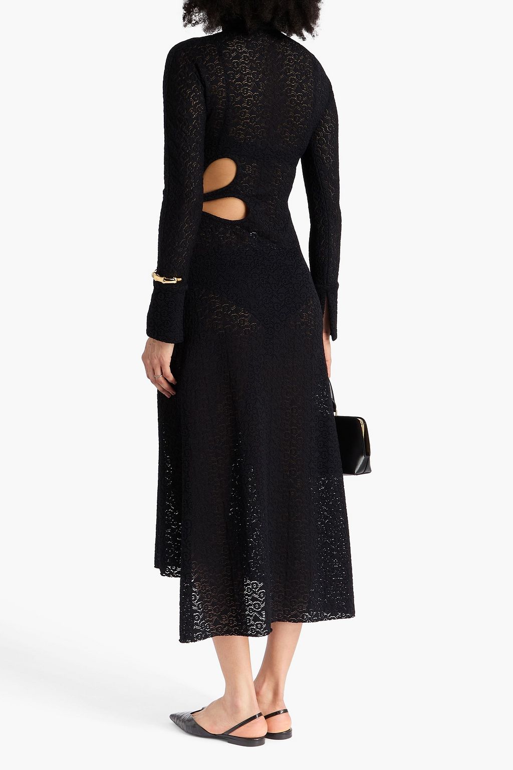 VICTORIA BECKHAM Cutout lace midi dress